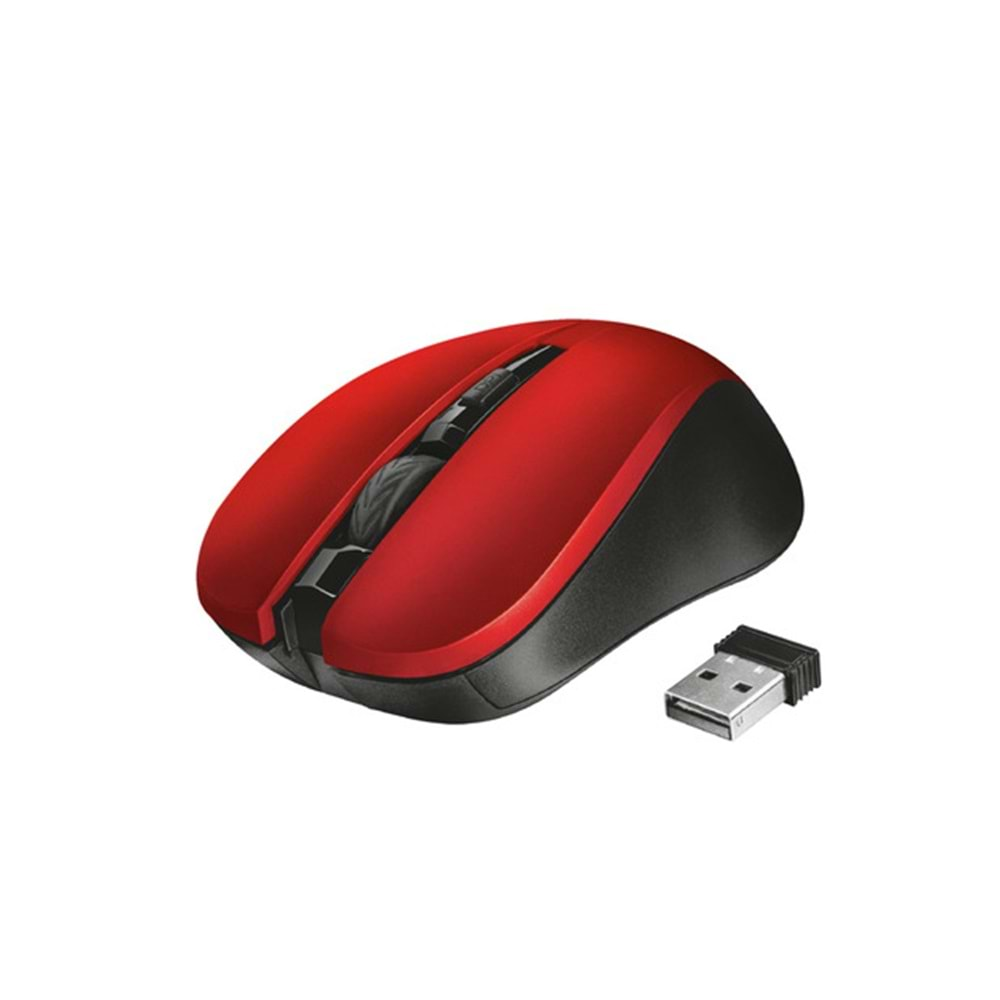 Trust 21871 Mydo Sessiz Mouse-Kırmızı