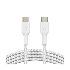 Belkin Braıded Type C-C 2.0 1M WHT 2'li