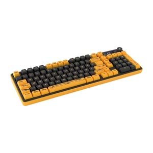 HAWK GAMING HK258 MEMBRANE LCD RGB KABLOSUZ/BLUETOOTH TURKCE KLAVYE SARI/SIYAH
