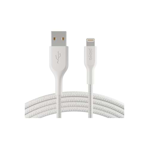 Belkin Örgülü Lightning kablosu 1m Beyaz