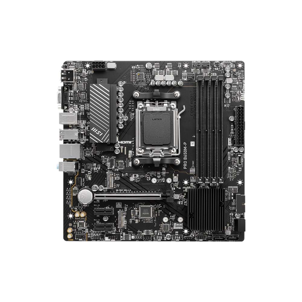 MSI PRO B650M-P AM5 DDR5 SES GLAN DP/HDMI/VGA SATA3 USB3.2 mATX